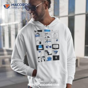 Fingertips On Blue Shirt