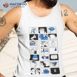 Fingertips On Blue Shirt 3 Fingertips On Blue Tank Top 3