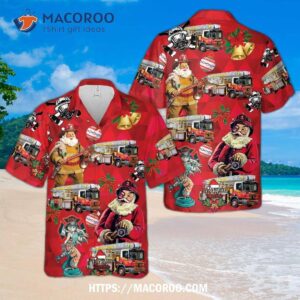 Fire And Rescue New South Wales Aerial Ladder Platform Scania P310 Christmas Hawaiian Shirt