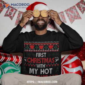 first christmas with my hot new husband matching couple sweatshirt sweatshirt 3