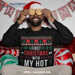 first christmas with my hot new wife husband ugly sweater sweatshirt sweatshirt 3