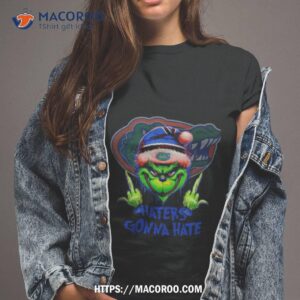 Florida Gators Grinch Santa Middle Finger Haters Gonna Hate Tshirt 2