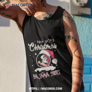 Florida State Seminoles Logo Santa Hat This Is My Christmas Pajama 2023 Tank Top 1