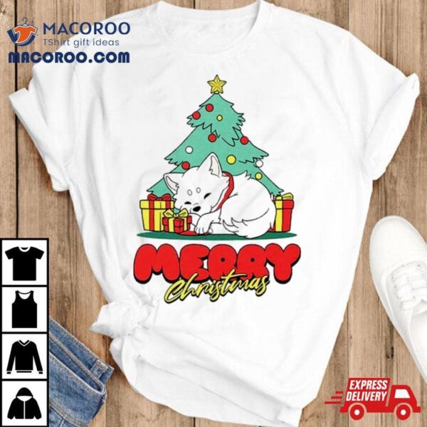 Fox And Tree Merry Christmas Shirt