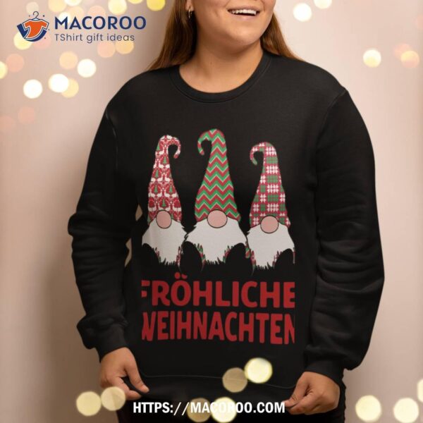 Fr&atilde;&para;hliche Weihnachten German Christmas Nordic Gnomes Sweatshirt