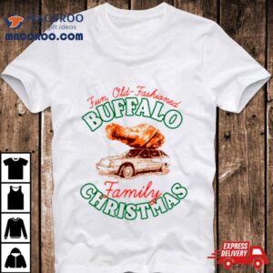 Fun Old Fashioned Buffalo Family Christmas Tshirt