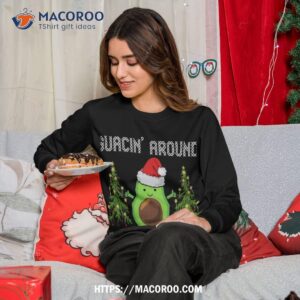 funny avocado lover guacin around the christmas tree gifts sweatshirt sweatshirt 1