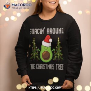 funny avocado lover guacin around the christmas tree gifts sweatshirt sweatshirt 2