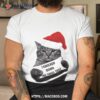 Funny Cat Knock Down Xmas Tree Shirt