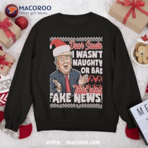 Funny Donald Trump Fake News Ugly Christmas Sweater Style Sweatshirt