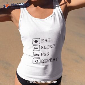 Funny Eat Sleep Ps5 Repeat Gamer Shirt