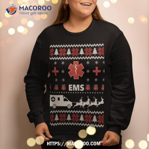 Funny Ems Paramedical Ugly Christmas Sweater Gift Sweatshirt