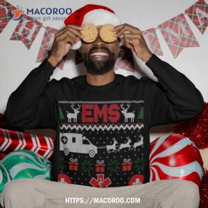 funny ems paramedical ugly christmas sweater sweatshirt sweatshirt 3