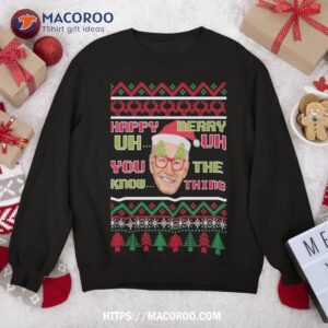 Funny Joe Biden Merry Uh Ugly Christmas Sweater 2021 Sweatshirt