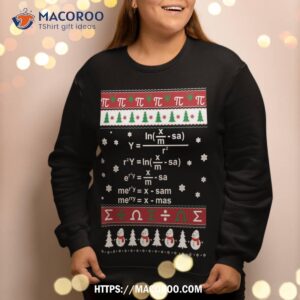 funny math ugly christmas gift merry xmas in equation sweatshirt sweatshirt 2