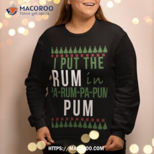 funny rum pa ugly knit design drinking christmas sweatshirt sweatshirt 2