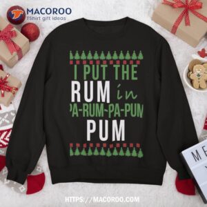 Funny Rum Pa Ugly Knit Design Drinking Christmas Sweatshirt