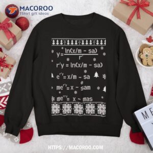 funny ugly christmas sweater math sweatshirt sweatshirt