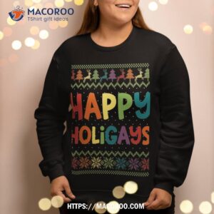 gay christmas funny lgbt happy holigays rainbow party gift sweatshirt sweatshirt 2