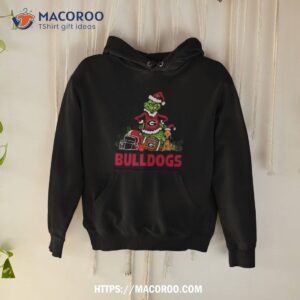 Georgia Bulldogs Santa Grinch And Dog Merry Christmas Hoodie
