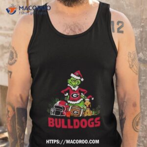 Georgia Bulldogs Santa Grinch And Dog Merry Christmas Tank Top