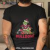 Georgia Bulldogs Santa Grinch And Dog Merry Christmas T Shirt