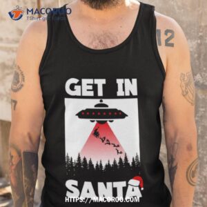 Get In Santa Ufo Alien X Files Parody Tank Top