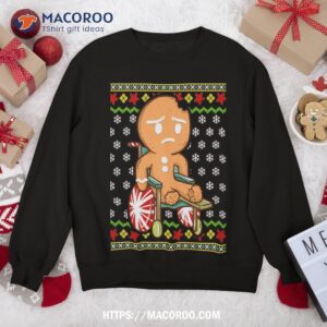 gingerbread man oh snap funny ugly christmas humor sweatshirt sweatshirt