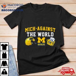 Go Blue Michigan Mich Against The World Tshirt