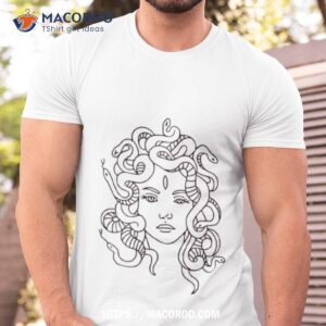 Gorgona Medusa Abstract Aestetic Greek Mythology Minimal Ar Tshirt