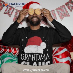grandma claus christmas lights matching family xmas pajama sweatshirt sweatshirt 3