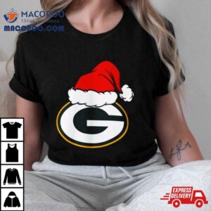 Green Bay Packers Logo Santa Hat Christmas Tshirt