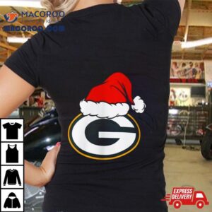 Green Bay Packers Logo Santa Hat Christmas Tshirt
