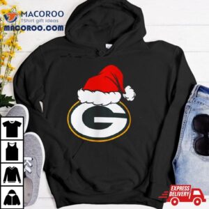 Green Bay Packers Logo Santa Hat Christmas Tshirt