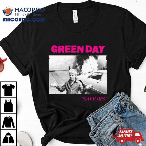 Green Day Saviors Album Cover T Shirt