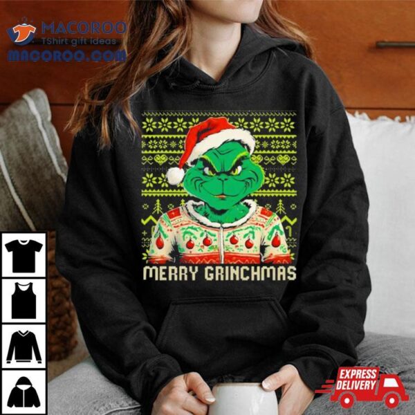 Grinch Christmas Pattern Christmas T Shirt