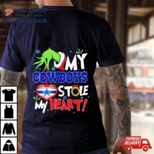 Grinch Hand My Dallas Cowboys Stole My Heart Christmas Tshirt