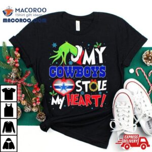 Grinch Hand My Dallas Cowboys Stole My Heart Christmas Tshirt