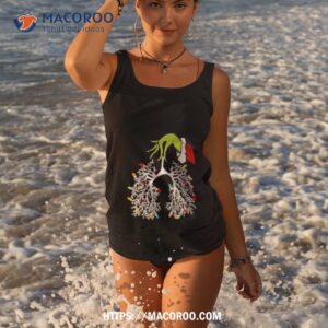grinch hand respiratory therapist christmas gift shirt tank top
