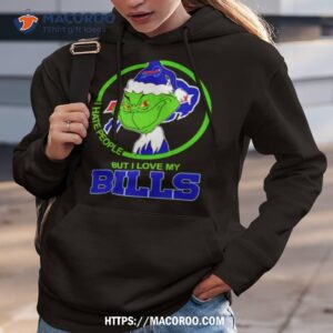 Grinch I Hate People But I Love My Buffalo Bills Hoodie 3