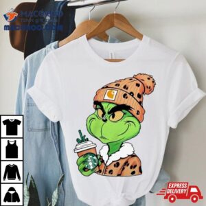 Grinch Leopard Drink Starbuck Coffee Shirt