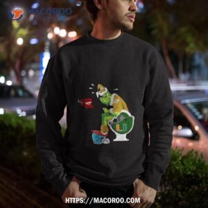 Grinch Santa Georgia Tech Yellow Jackets Toilet Christmas Sweatshirt