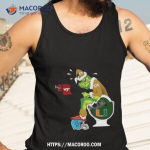 Grinch Santa Georgia Tech Yellow Jackets Toilet Christmas Tank Top 3