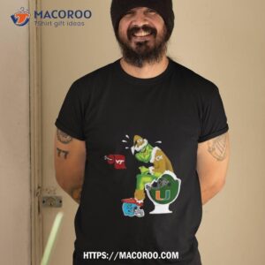 Grinch Santa Georgia Tech Yellow Jackets Toilet Christmas Shirt