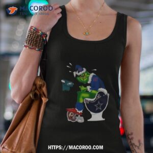 Grinch Santa New York Giants Toilet Christmas Tank Top 4