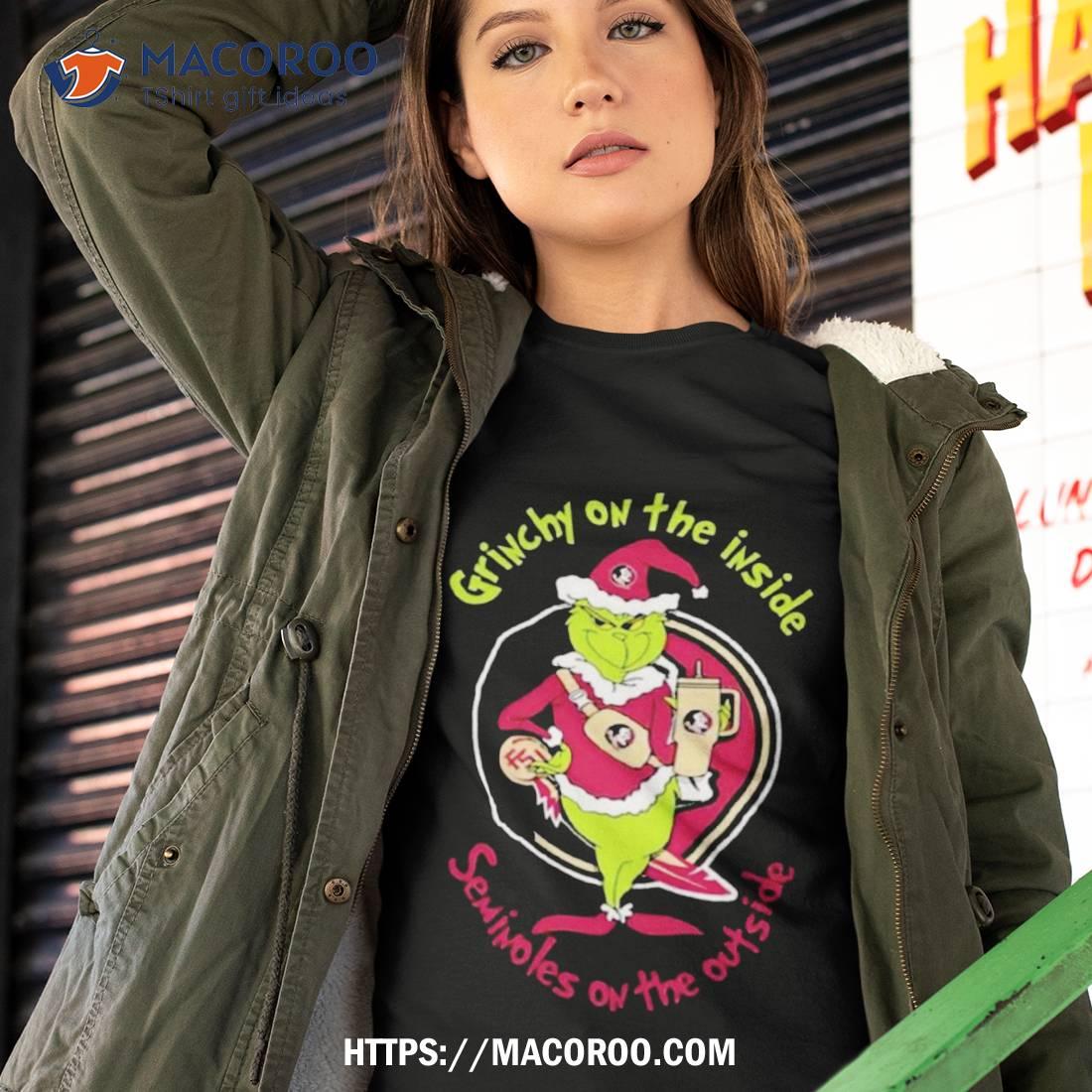 Grinchy On The Inside Florida State Seminoles On The Outside Christmas T Shirt Grinchy On The Inside Florida State Seminoles On The Outside Christmas T Shirt
