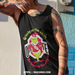 Grinchy On The Inside Ohio State Buckeyes On The Outside Christmas Tank Top 1