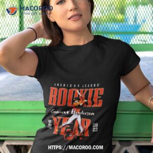 Gunnar Henderson Baltimore Orioles 2023 American League Rookie Of The Year Tshirt 1