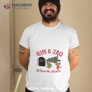gus and jaq mouse deck the halls tshirt 2