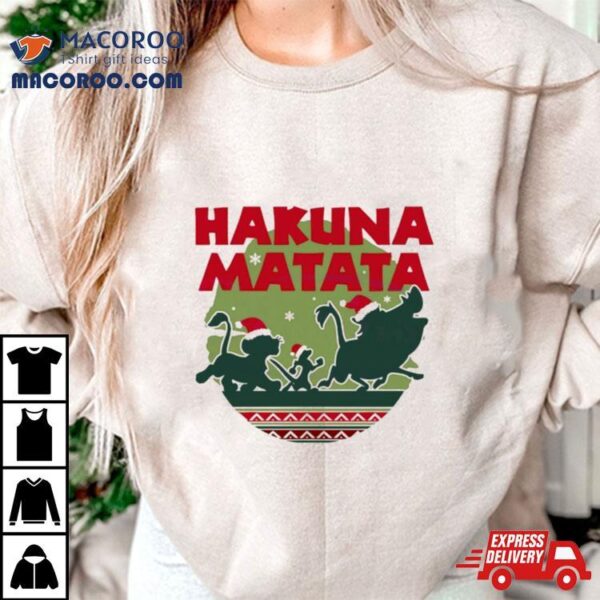 Hakuna Matata Simba Timon Pumbaa Christmas Shirt